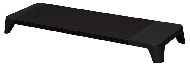 Supporto Monitor da Scrivania 56x20x5,7 cm con Entrata USB e Base di Ricarica Wireless Nero-1