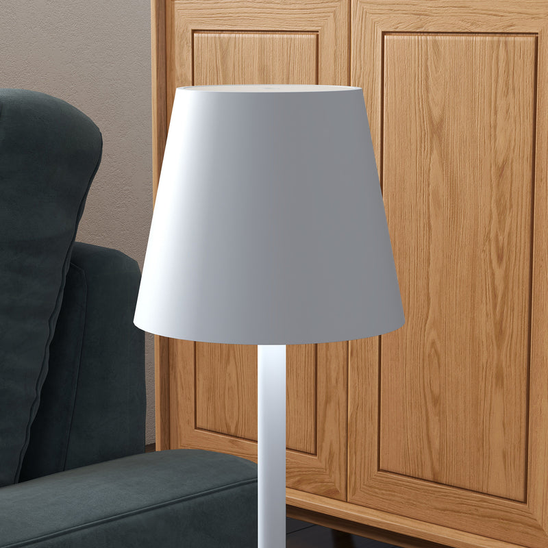 Lampada da Tavolo Portatile Ø11,2x36,5 cm in Acrilico e Metallo Grigio-8