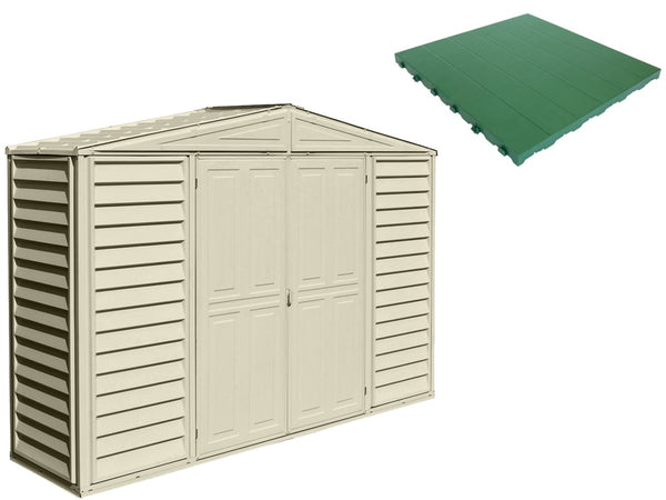 prezzo Pavimento per Casetta Box da Giardino 320x81x233 cm in Plastica Verde