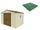 Pavimento per Casetta Box da Giardino 325x240x233 cm in Plastica Verde