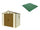 Pavimento per Casetta Box da Giardino 245x161x233 cm in Plastica Verde