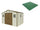 Pavimento per Casetta Box da Giardino 325x240x233 cm in Plastica Verde