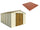 Pavimento per Casetta Box da Giardino 325x398x233 cm in Plastica Terracotta