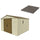 Pavimento per Casetta Box da Giardino 325x319x233 cm in Plastica Grigio