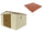 Pavimento per Casetta Box da Giardino 325x319x233 cm in Plastica Terracotta