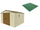 Pavimento per Casetta Box da Giardino 325x319x233 cm in Plastica Verde