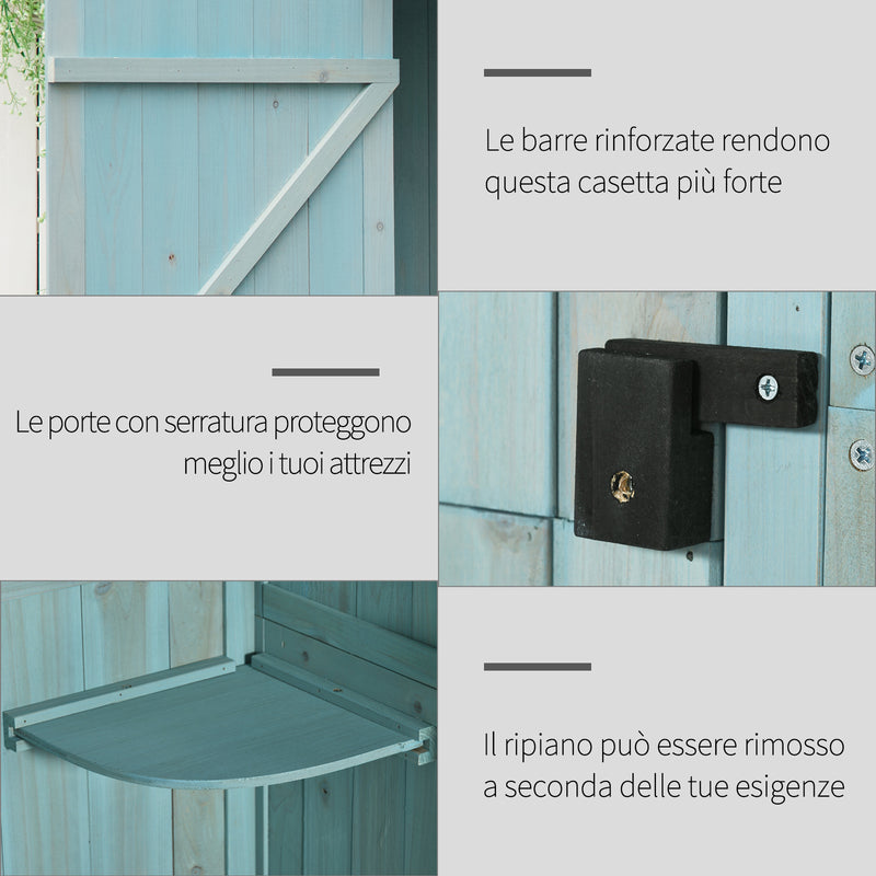 Casetta Box da Giardino Porta Utensili 77x54,3x179 cm in Legno – acquista  su Giordano Shop