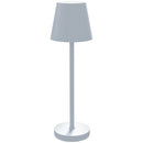 Lampada da Tavolo Portatile Ø11,2x36,5 cm in Acrilico e Metallo Grigio-1