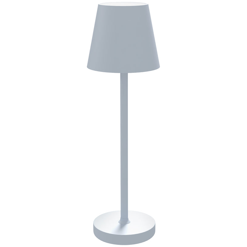 Lampada da Tavolo Portatile Ø11,2x36,5 cm in Acrilico e Metallo Grigio-1