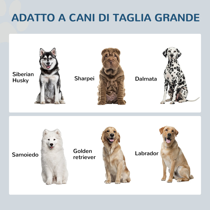 Ciotole per Cani Rialzate 60x30x36 cm con Cassetto in Acciaio Inox e Legno Bianco e Grigio-4