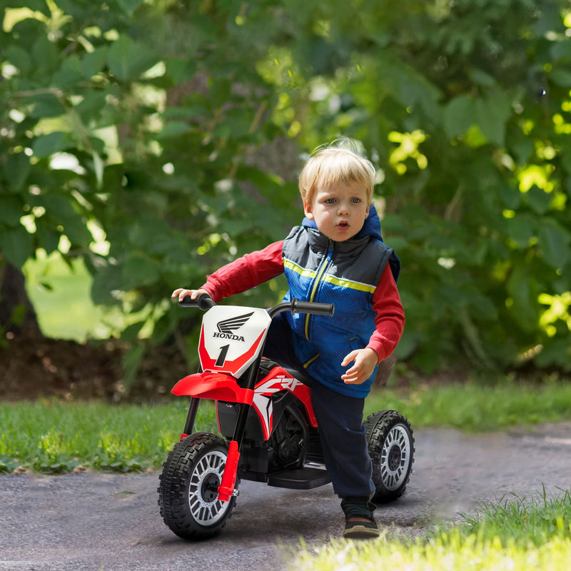 Moto Elettrica per Bambini 3 Ruote 6V con Licenza Honda CRF450RL Rosso-2