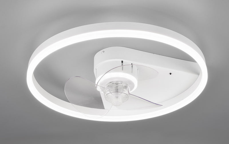 Plafoniera con Ventilatore da Interno a LED SMD Ø50 cm Metallo Bianco Opaco  – acquista su Giordano Shop