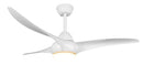 Ventilatore da Soffitto con 3 Pale e Lampada LED SMD Ø145 cm 3 Velocità Bianco Opaco-1