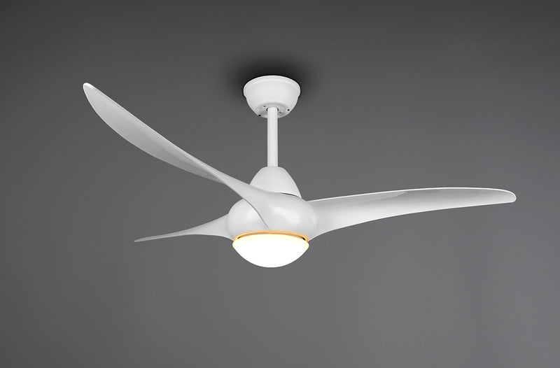 Ventilatore da Soffitto con 3 Pale e Lampada LED SMD Ø145 cm 3 Velocità Bianco Opaco-4