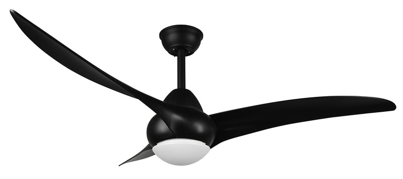 Ventilatore da Soffitto con 3 Pale e Lampada LED SMD Ø145 cm 3 Velocità Nero Opaco-3