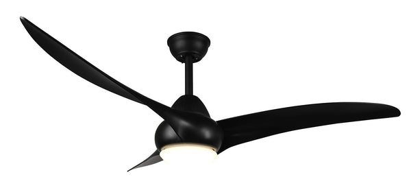 Ventilatore da Soffitto con 3 Pale e Lampada LED SMD Ø145 cm 3 Velocità Nero Opaco online