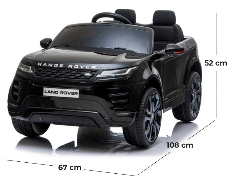 Macchina Elettrica per Bambini 12V Land Rover Evoque Nera-5