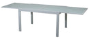 Tavolo Allungabile da Giardino in Alluminio Piano in Vetro Vorghini Selinunte Bianco-1