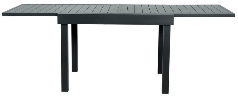 Tavolo da Giardino Allungabile 106/212x75x75 cm in Alluminio Vorghini Capannori Antracite-1