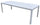 Tavolo da Giardino Allungabile 160/240x100x75 cm in Alluminio Bianco