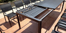 Tavolo da Giardino Allungabile 160/240x100x75 cm in Alluminio Grigio Antracite-3