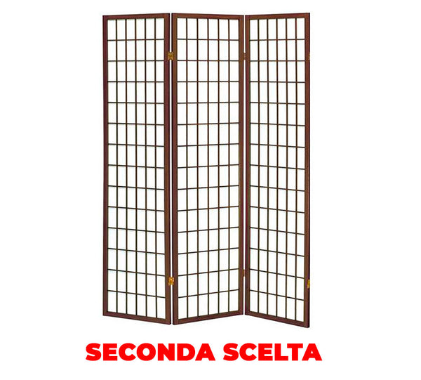 Paravento Separè 3 Pannelli 130,5x178cm in Legno Tosini Noce Seconda Scelta acquista
