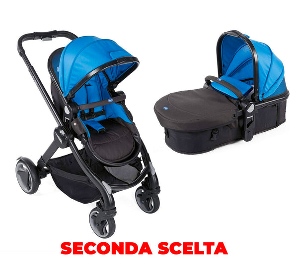 Passeggino Carrozzino 2 in 1 per Bambini Chicco Fully Blu Seconda Scelta acquista