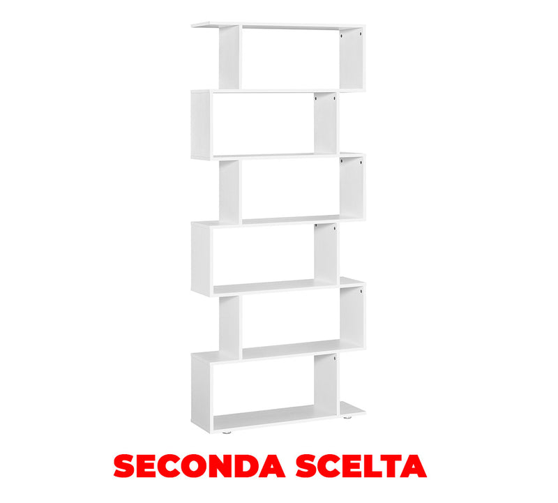 Libreria di Design Mobili Ufficio Scaffale in Legno 80x24x191 cm Bianco  Seconda Scelta-1