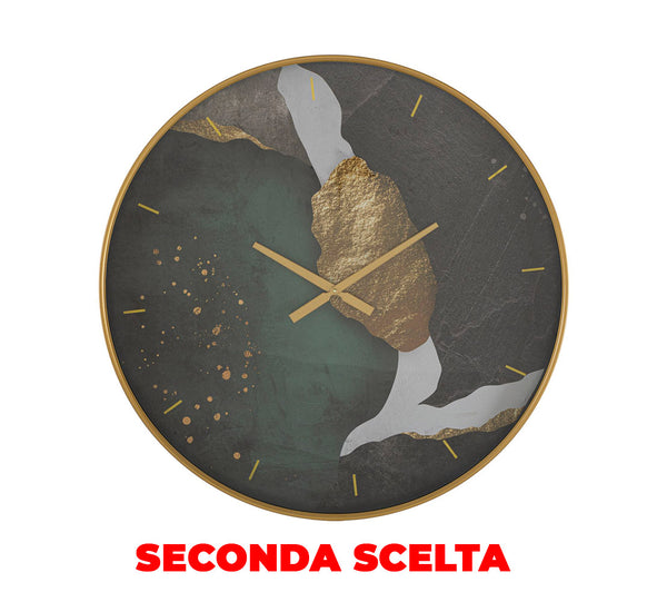 Orologio da Muro Art Ø80x5,5 cm in Ferro MDF e Vetro Multicolor Seconda Scelta online