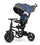 Triciclo a Spinta Pieghevole per Bambini con Maniglione Direzionabile Qplay Rito Star Blu