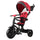 Triciclo a Spinta Pieghevole per Bambini con Maniglione Direzionabile Qplay Rito Star Rosso