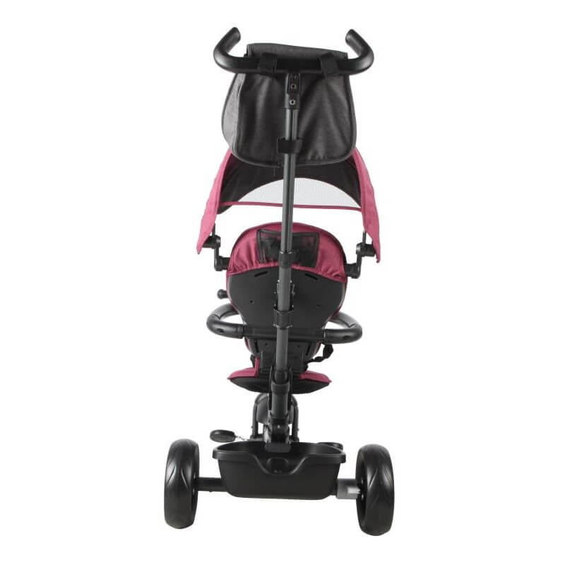 Triciclo a Spinta Pieghevole per Bambini con Maniglione Direzionabile Qplay Rito Star Violet-6