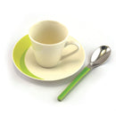 Set Caffè 3 pezzi Tazzina + Sottotazza + Cucchiaino Eme Natura Green Verde-1
