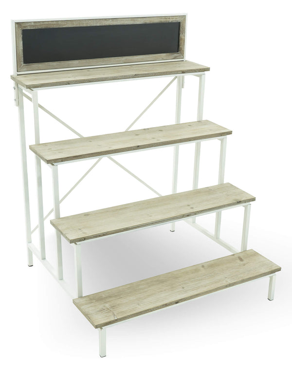 online Portapiante Fioriera da Giardino 87x80x112 cm in Ferro e Legno Samba Bianca