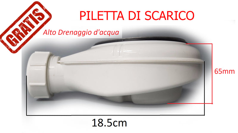 Piatto Doccia Semicircolare in Pietra Bonussi Everest Bianco Varie Misure-5