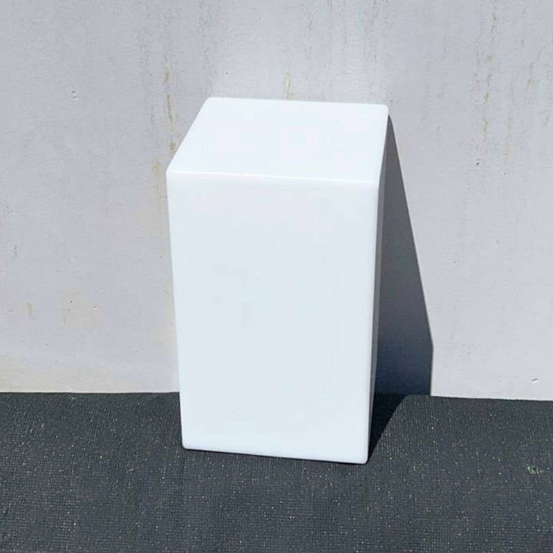 Sgabello Luminoso Solare da Giardino Autoricaricabile 29x29x48 cm in Polietilene Sined Par Bianco-3