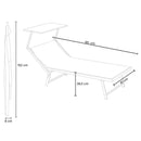 Lettino Prendisole da Giardino 189x61x38 cm in Alluminio e Textilene Simba Bianco-10