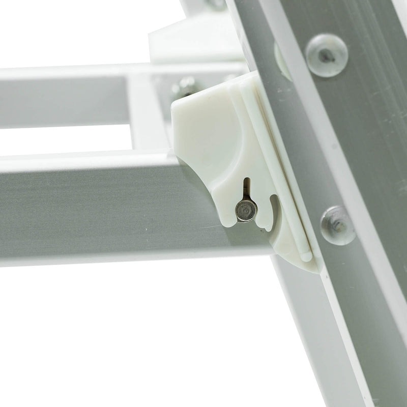 Lettino Prendisole da Giardino 189x61x38 cm in Alluminio e Textilene Simba Bianco-8