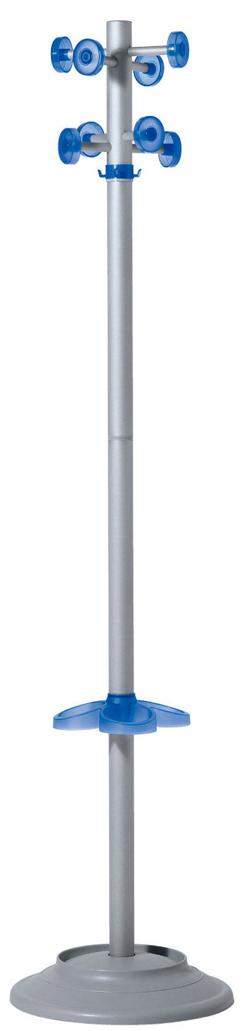 prezzo Appendiabiti da Terra Ø45x173 cm con Portaombrelli in Acciaio Tosini Foxtrot Grigio e Azzurro