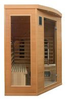 Sauna Finlandese ad Infrarossi 3/4 Posti 150x150 cm H190 in Legno di Abete Apollon 3C-2