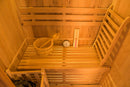 Sauna Finlandese ad Infrarossi 2 Posti 120x110 cm H190 in Legno di Abete Zen 2-5
