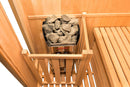 Sauna Finlandese ad Infrarossi 3 Posti 153x110 cm H190 in Legno di Abete Zen 3-7