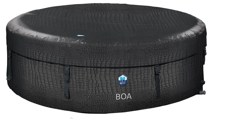 Vasca Idromassaggio da Esterno Gonfiabile Riscaldata 5/6 Posti Ø195x70 cm NetSpa Boa Nera-4