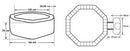 Vasca Idromassaggio da Esterno Gonfiabile Riscaldata 5/6 Posti 185x185x70 cm NetSpa Silver Nera-5