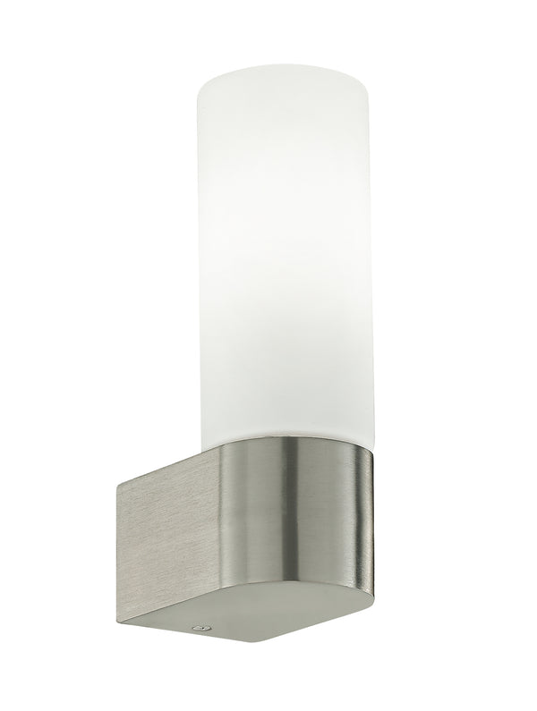 Applique Lampada da Bagno Metallo Nikel Diffusore Cilindrico E14 online