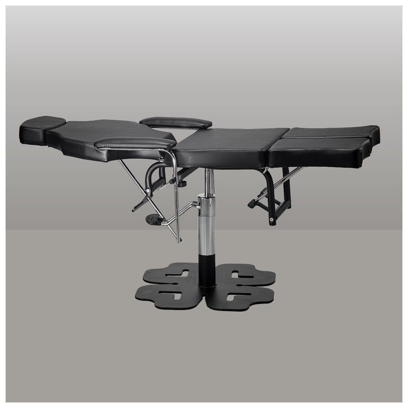 Poltrona Lettino per Tatuatori in Acciaio Nasti T10 Nera-3