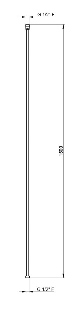 Flessibile per Doccetta 150 cm in PVC Nilo-2