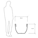 Vaso Ø60x44cm in Polietilene Vanossi Orione Bianco Fluo-3