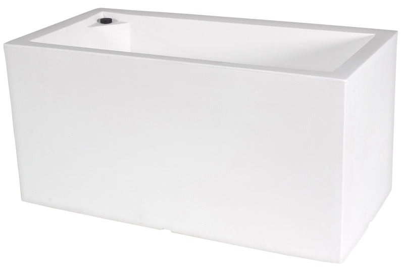 Vaso 100x48x48cm in Polietilene Vanossi Atlantis Bianco-1