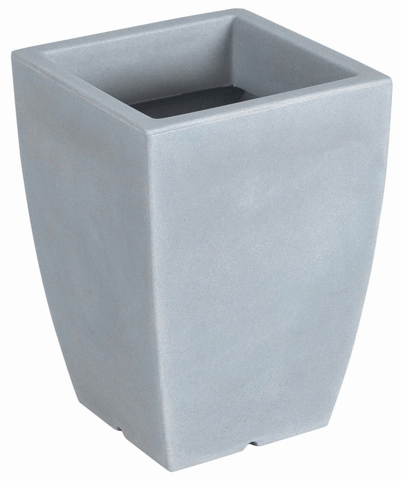 Vaso 50x36x36cm in Polietilene Vanossi Hydrus Quadro Pietra Serena-1